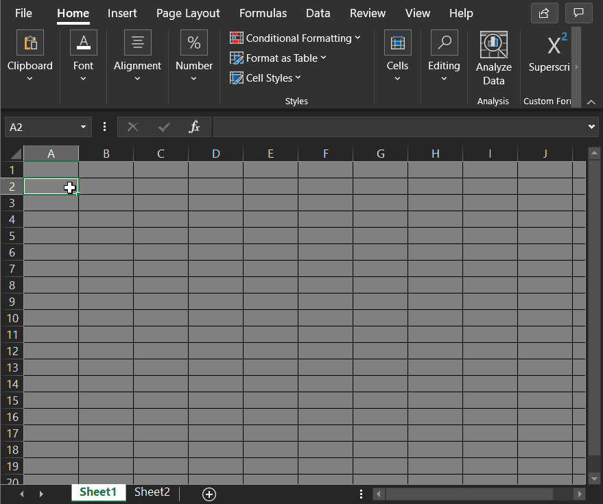 spreadsheets